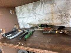 Garage Storage Shelf, Tools, Hand Truck, and Accessories