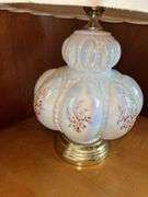 Floral Iridescent Table Lamp