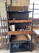 Tool Storage Shelf with Assorted Tools and Supplies