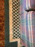 Broyhill Plaid Sofa with Pillows