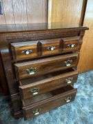 Wood Dresser Chest with Five Drawers