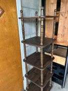 Dark Wood Five-Tier Display Shelf
