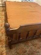 Full Size Bed Frame with Headboard and Matching Footboard