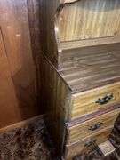 Wooden Desk with Hutch and Matching Chair