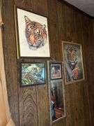 Collection of Framed Wildlife Prints and Mirror
