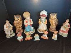 Ceramic Figurines - People, Owls, and Teddy Bears