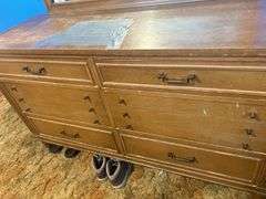 Wood Dresser with Mirror