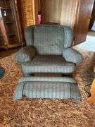 Upholstered Recliner Chair with Footrest