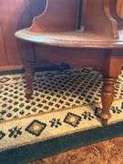 Round Two-Tier Accent Table with Rug