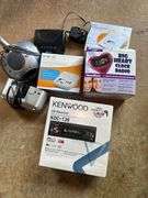 Mixed Electronics Lot: Kenwood CD Receiver, AT&T Answering Systems, SoundGear Clock Radio, and More