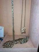 Wood Jewelry Cabinet with Assorted Costume Jewelry