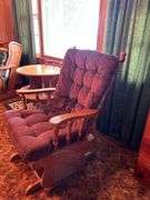 Upholstered Wood Rocking Chair