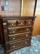 Wood Dresser Chest with Five Drawers