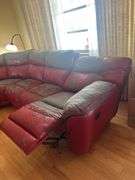 Red Power Reclining Sectional Sofa