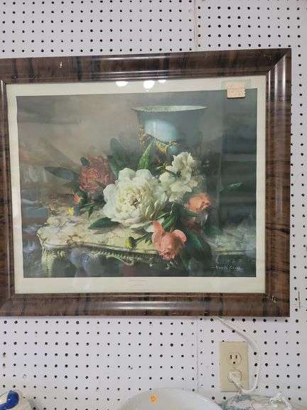 Vernon Ward "Peonies and Porcelain" Framed Print image