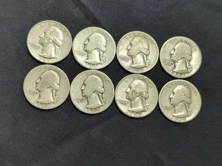 Washington Quarters - Eight Coins image