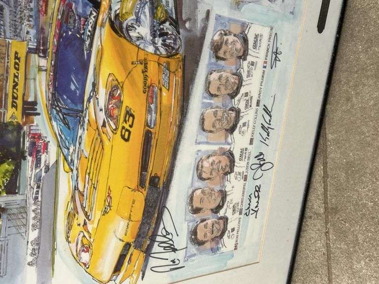 Le Mans 2000 Corvette Racing Team Lithograph Signed