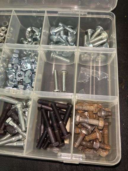 Shimano Hardware Assortment: Nuts, Bolts, and Washers in Organizer Cases