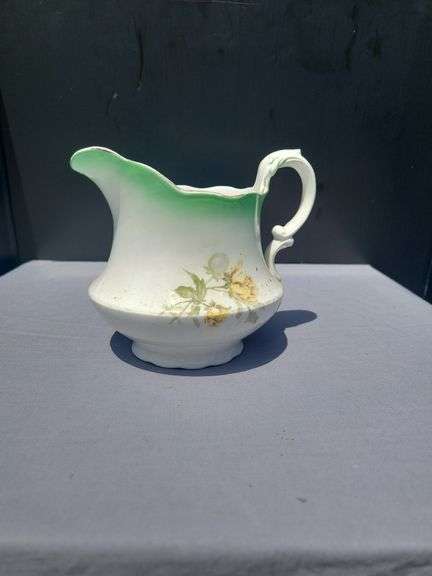 Floral Creamer with Green Accents image