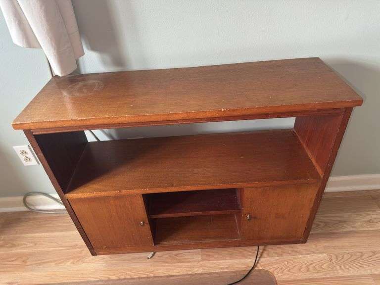 Wooden Media Console with Storage image