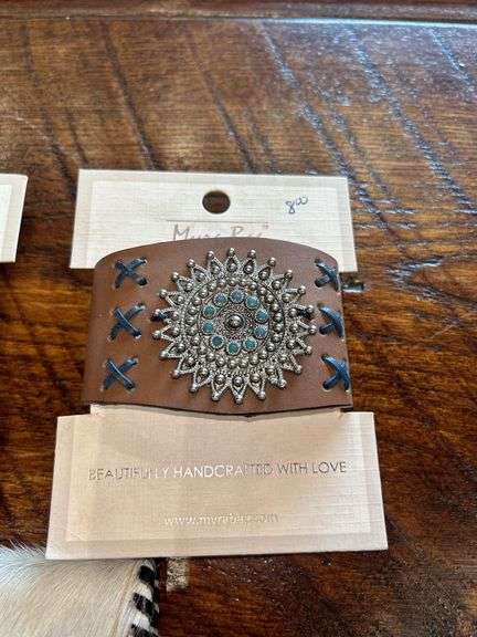 Myra Bag Leather Cuff Bracelets and Cowhide Coin Purse
