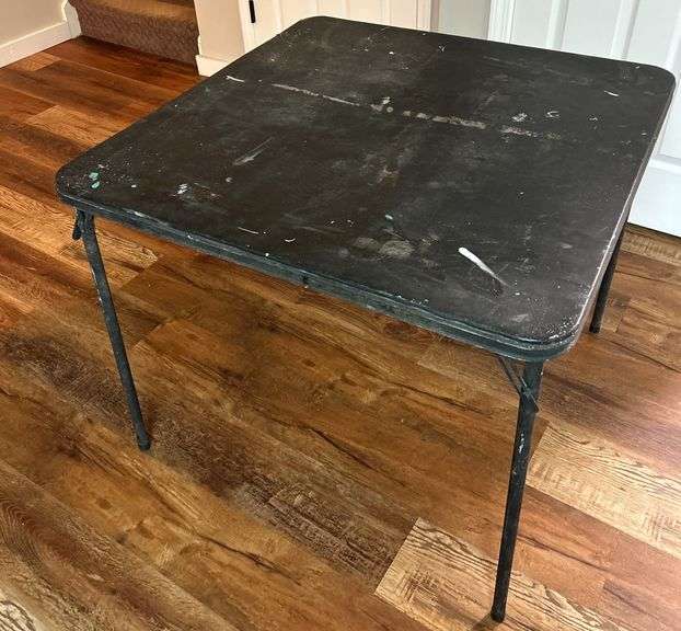 Folding Card Table - Black image