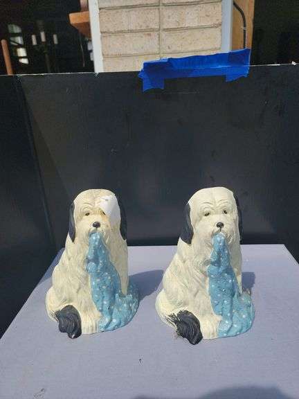 Pair of Dog Figurines with Scarf image
