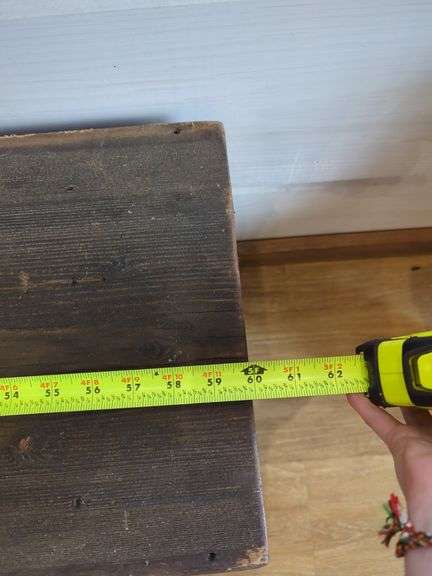 Rustic Dark Wood Bench