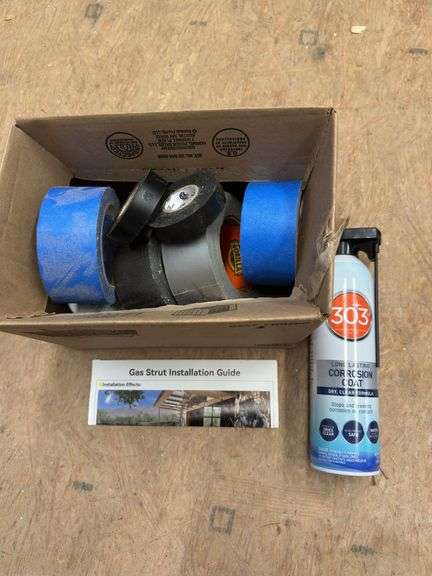 Four Gas Struts, Installation Guide, Tape, and 303 Corrosion Coat image