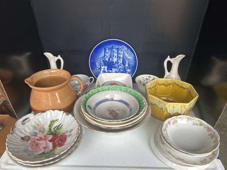 Collectible Assorted Bowls, Plates, Pitchers, and Decorative Plate image