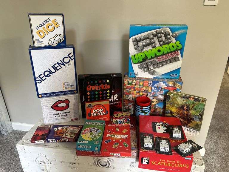Assorted Board Games and Puzzles Bundle image