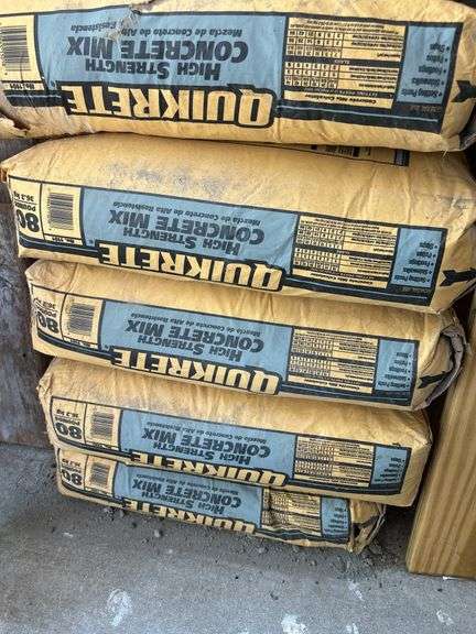 Six Bags of Quikrete High Strength Concrete Mix