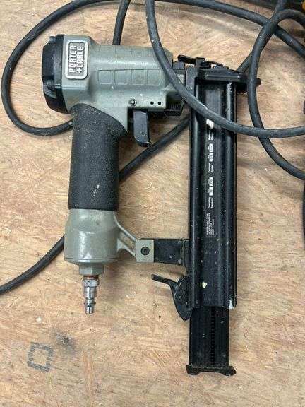 Porter Cable Nailer, Black and Decker Drill and Assorted Sanders