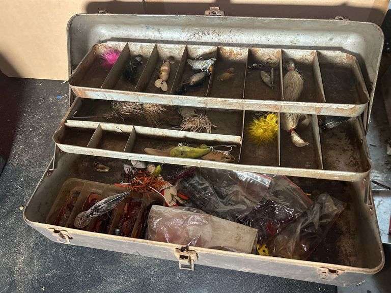 Fishing Lure Tackle Box with Assorted Lures image