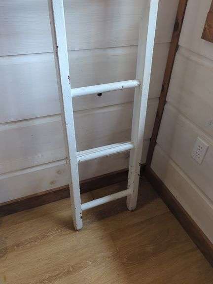 Approx. 7 Foot Tall Painted Wooden Ladder