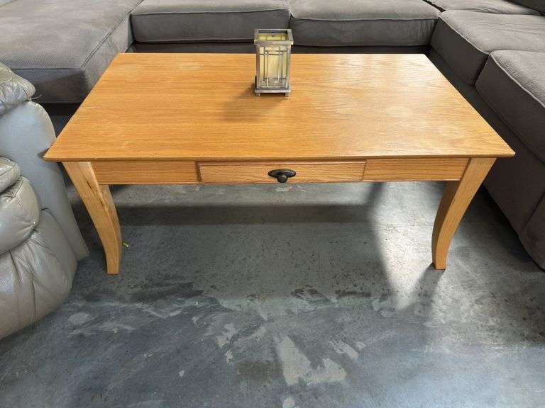 Solid Wood Coffee Table with Drawer image