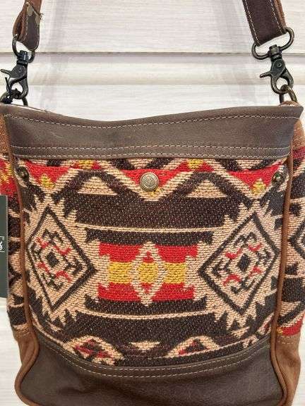Myra Bag Tapestry and Leather Shoulder Bag