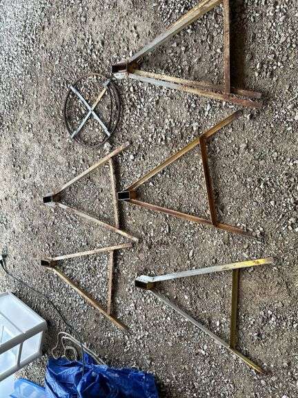Metal A-Frame Stands and Wire Reel image