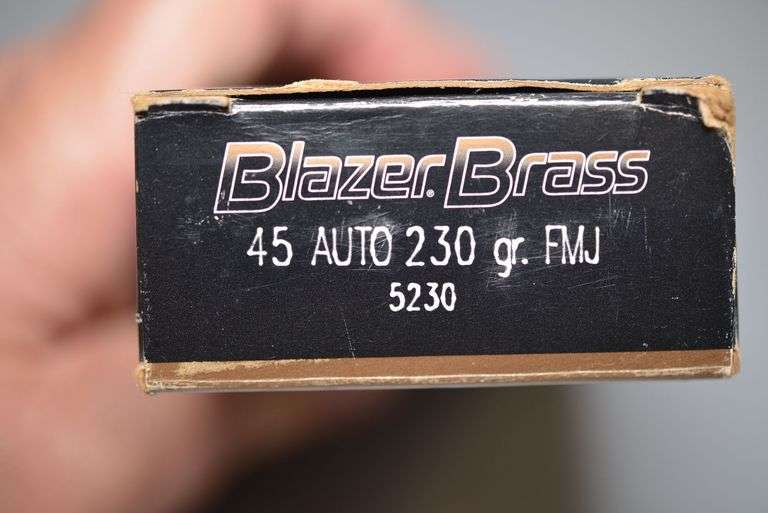 Partial Box (43) Of CCI Blazer Brass Ammo In .45 ACP Caliber,