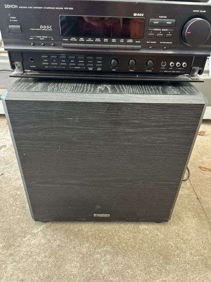 Denon AVR-2500 Receiver, Speaker, and Paradigm Subwoofer