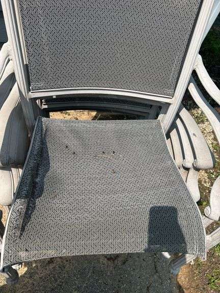 Set of Six Outdoor Patio Armchairs