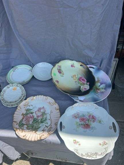 Collection of Decorative Plates with Floral Designs image