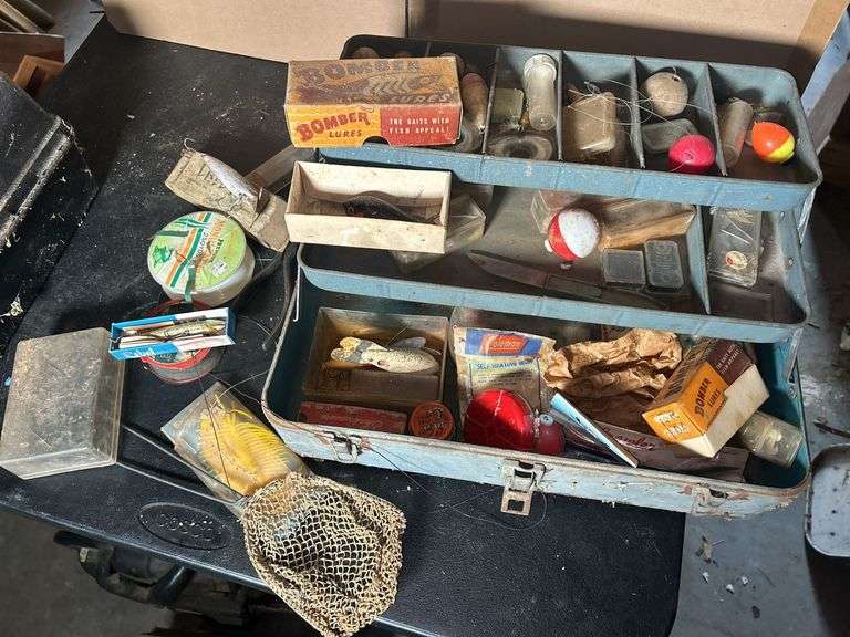 Tackle Box with Fishing Lures, Bobbers, and Accessories image