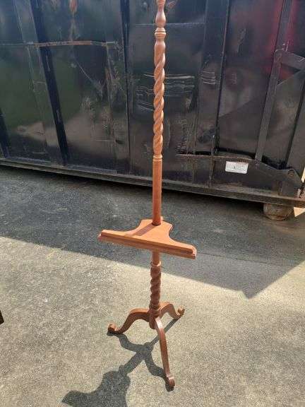 Wooden Stand with Spiral Details image