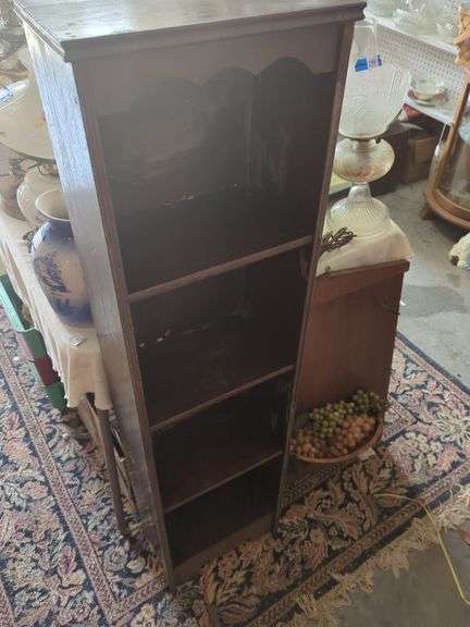 Wooden Bookcase with Lower Shelf image