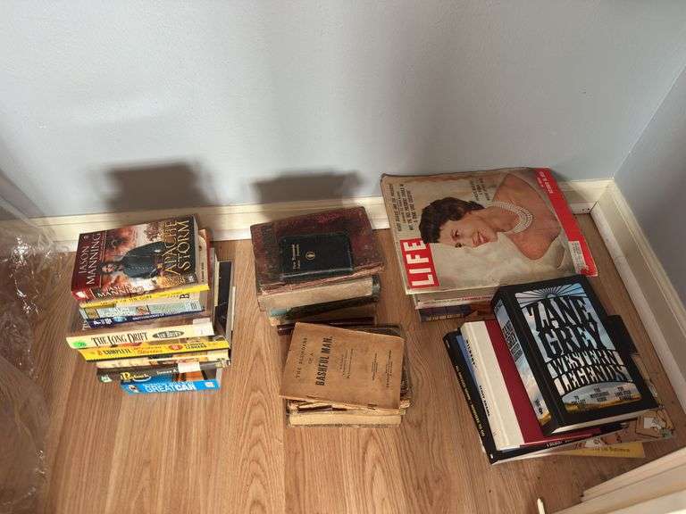 Assorted Books, Novels, and 'Life' Magazine image