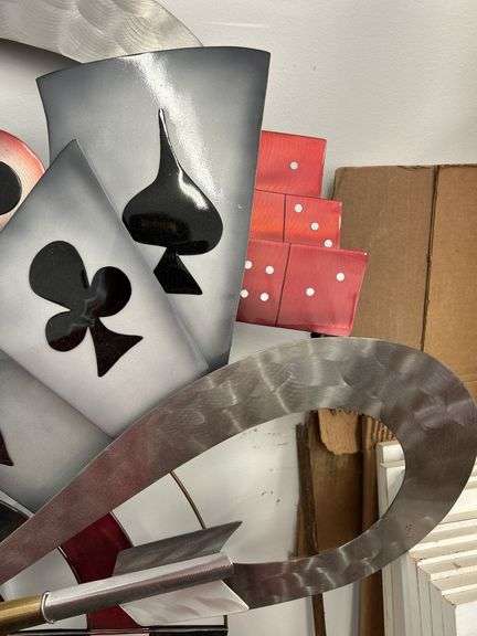 Whimsical Metal Wall Art - Darts, Dice, Cards & More