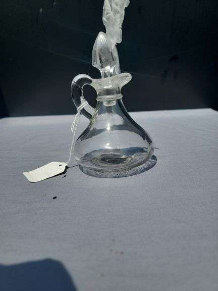 Clear Glass Syrup or Oil Dispenser with Stopper image