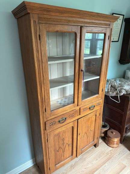 Wooden Display Cabinet with Glass Doors image