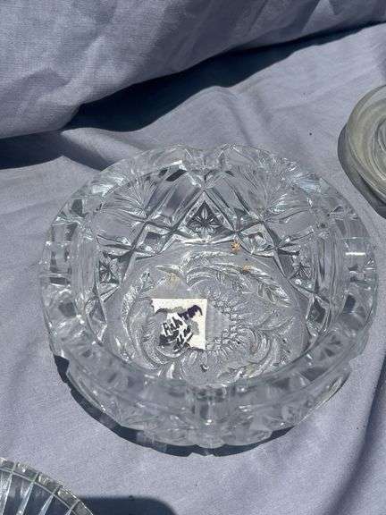 Collection of 5 Glass Ashtrays